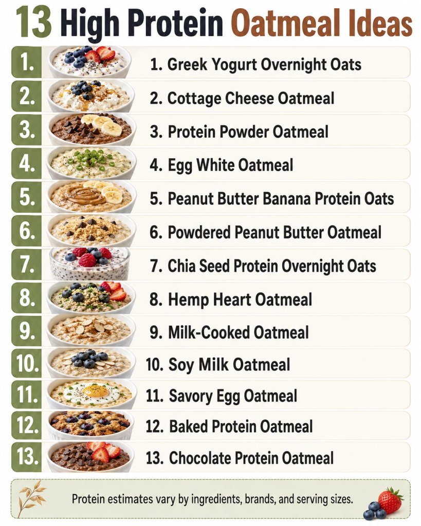 13 High Protein Oatmeal Ideas