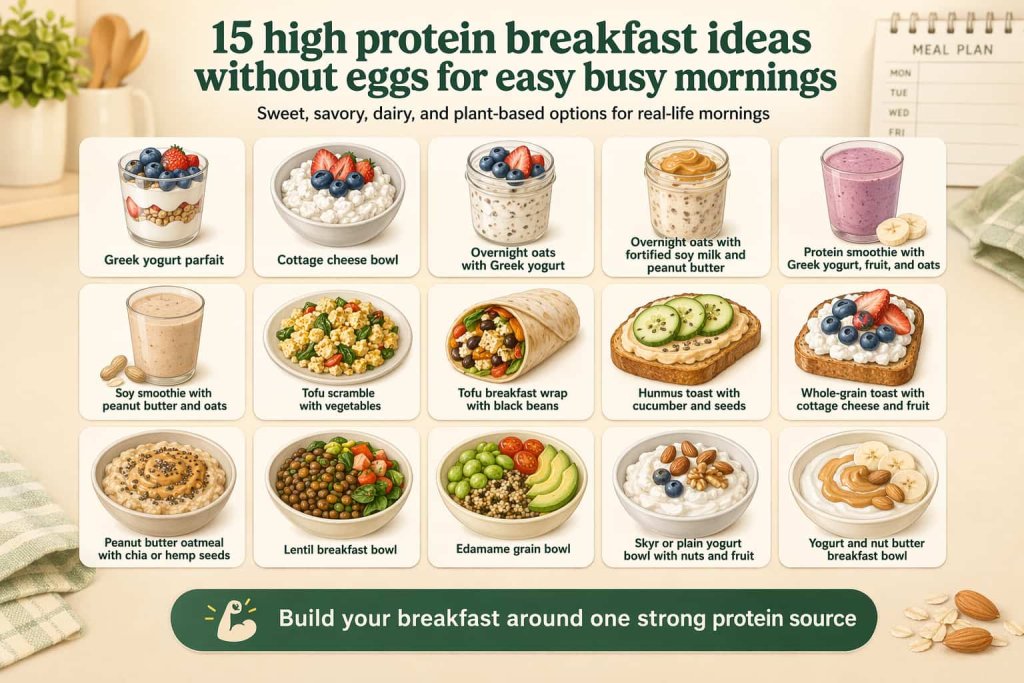 15 high protein breakfast ideas without eggs