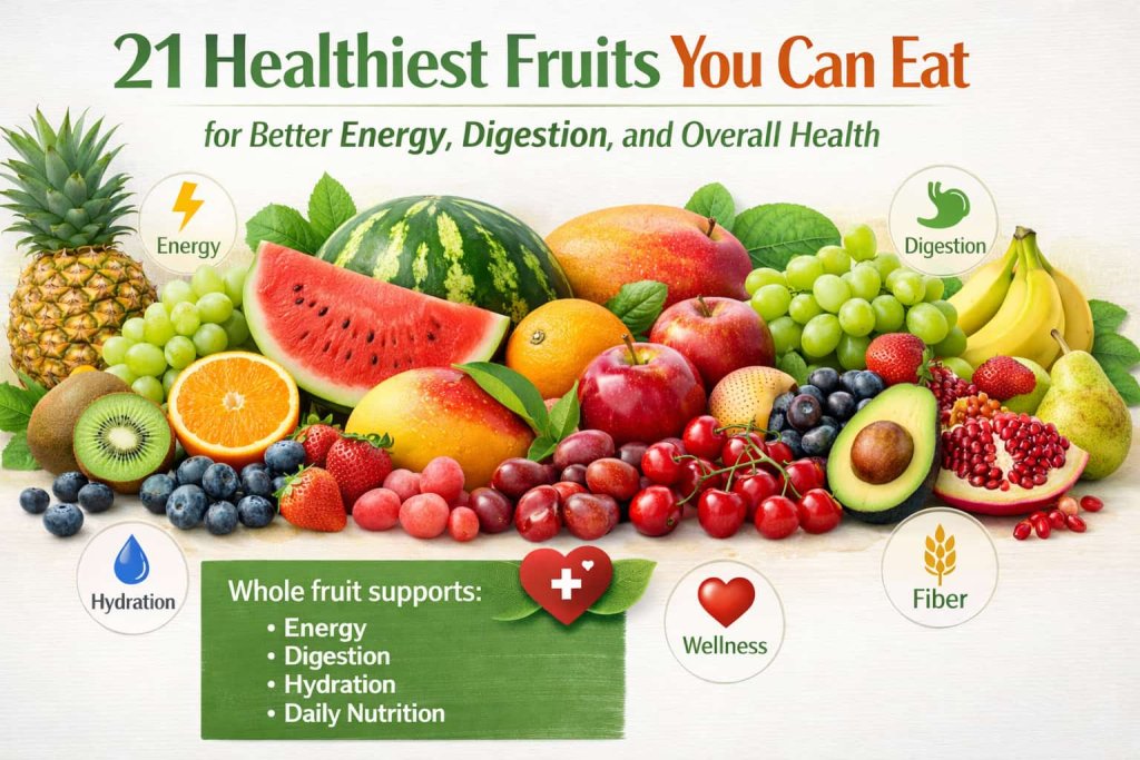 21 Healthiest Fruits to Eat Daily for Energy, Digestion, and Health