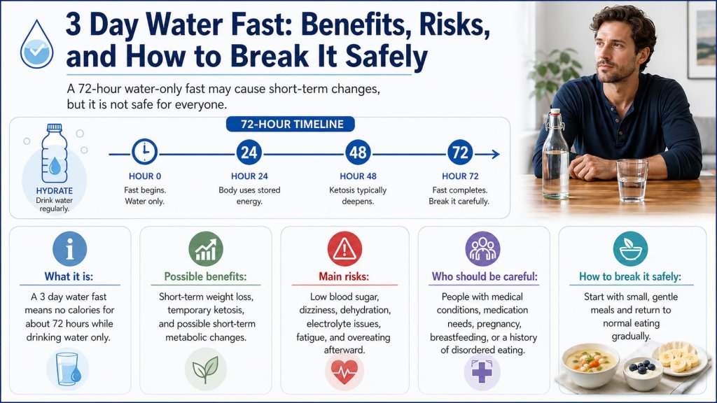 3 Day Water Fast: Benefits, Risks, and How to Break It Safely