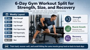 6-Day Gym Workout Split for Strength, Size, and Recovery