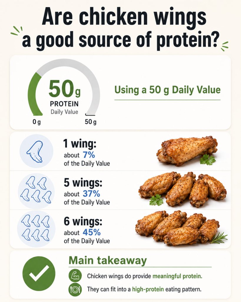 Are chicken wings a good source of protein?