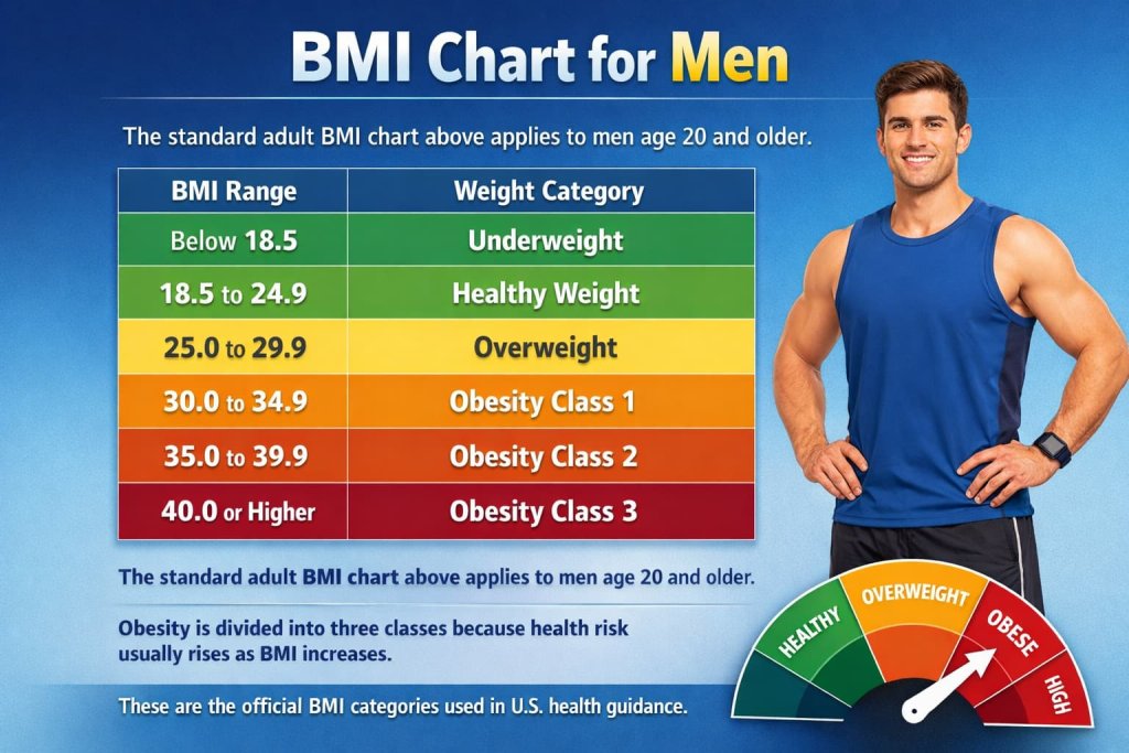BMI Chart for Men