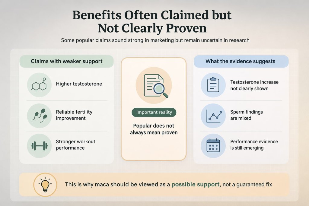 Benefits Often Claimed but Not Clearly Proven