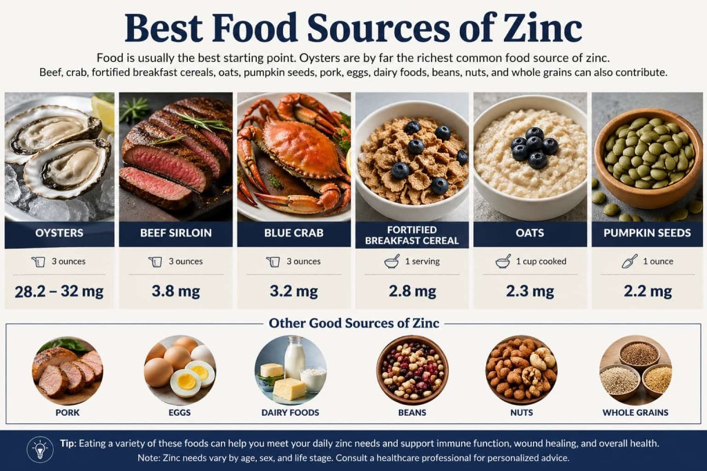 Best food sources of zinc