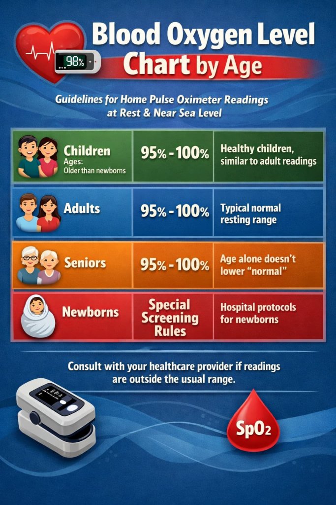 Blood Oxygen Level Chart by Age