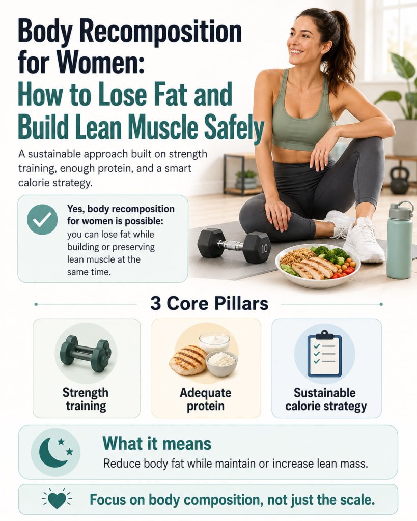 Body Recomposition for Women: Lose Fat and Build Muscle