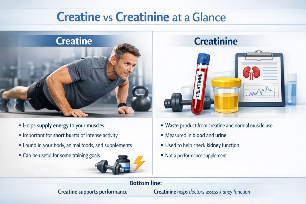 Creatine vs Creatinine at a Glance
