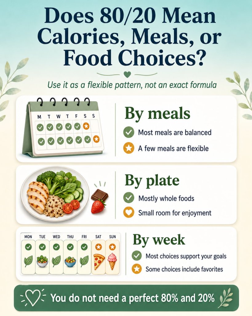 Does 80/20 Mean Calories, Meals, or Food Choices?