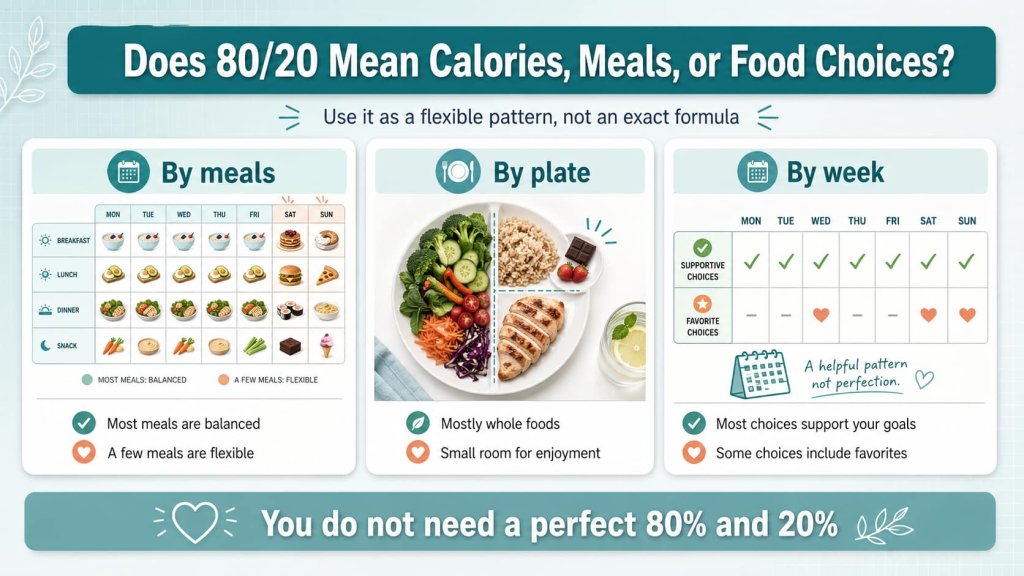 Does 80/20 Mean Calories, Meals, or Food Choices?