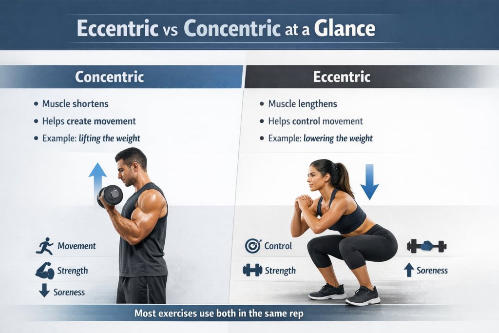 Eccentric vs concentric: the simple difference