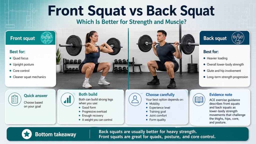 Front Squat vs Back Squat: Which Builds More Strength?