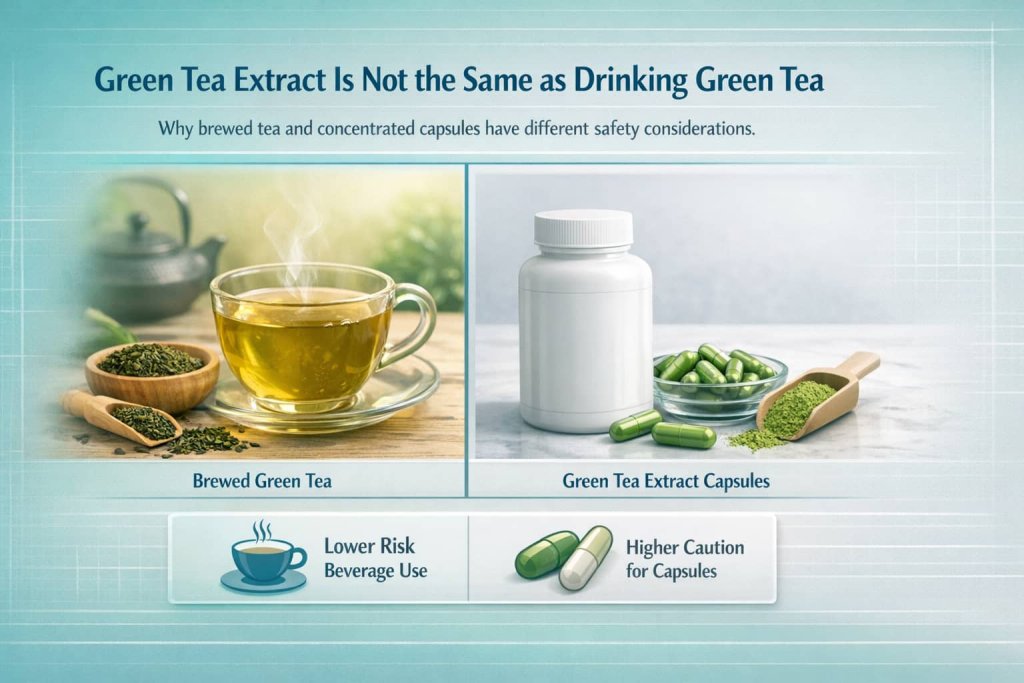 Green Tea Extract Is Not the Same as Drinking Green Tea