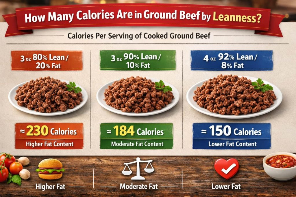 How Many Calories Are in Ground Beef by Leanness?