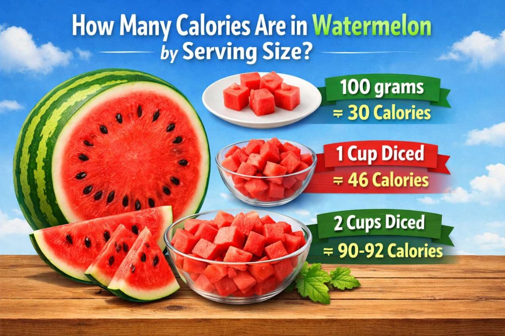 How Many Calories Are in Watermelon by Serving Size?