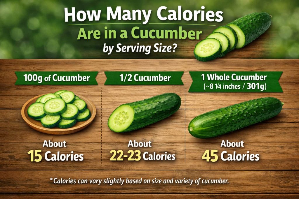 How Many Calories Are in a Cucumber by Serving Size?