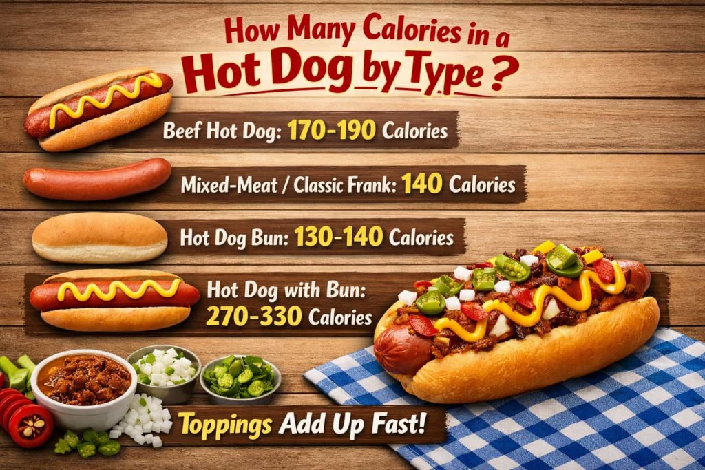 How Many Calories in a Hot Dog by Type