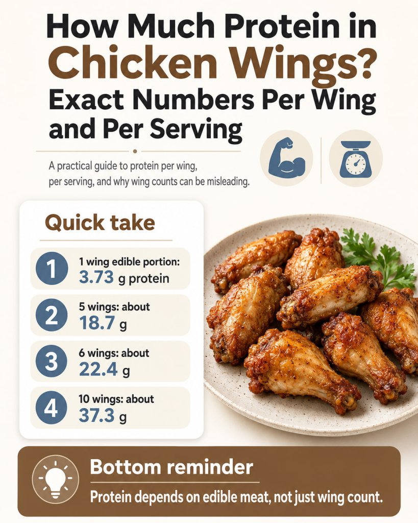 How Much Protein Is in Chicken Wings? Per Wing and Serving