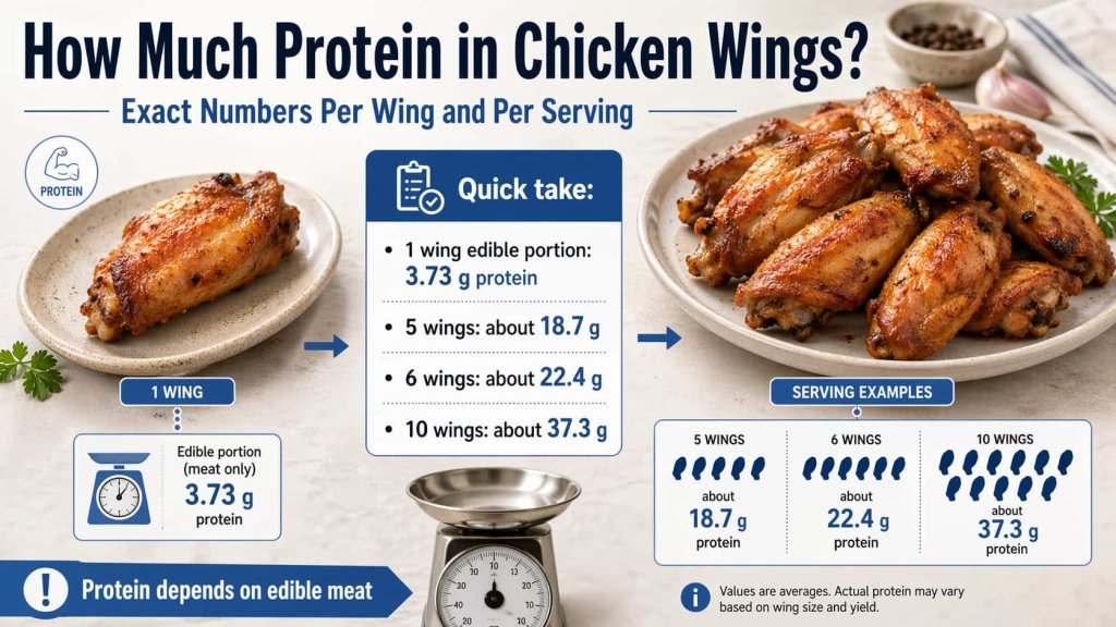 How Much Protein Is in Chicken Wings? Per Wing and Serving