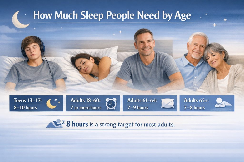 How much sleep people need by age