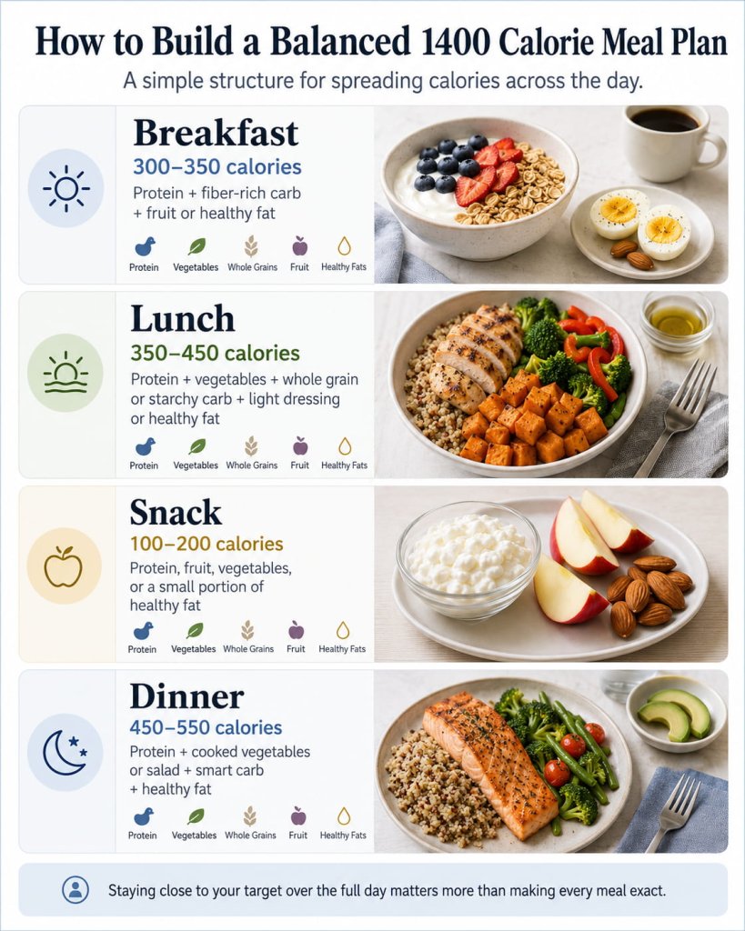 How to Build a Balanced 1400 Calorie Meal Plan