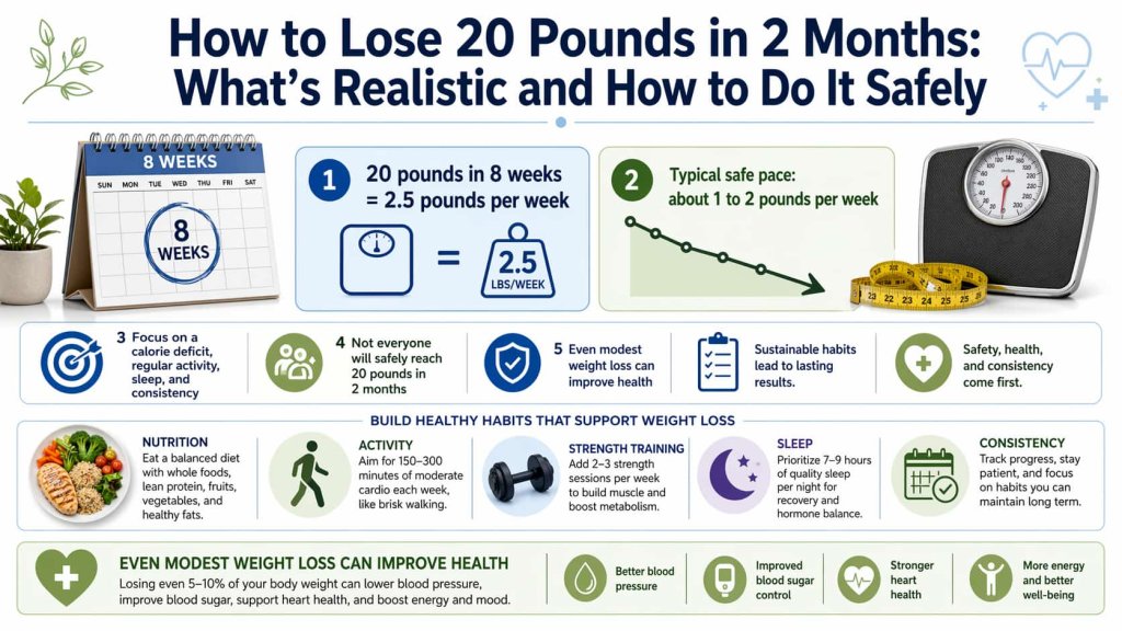 How to Lose 20 Pounds in 2 Months Safely and Realistically