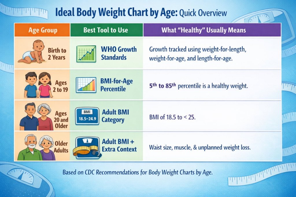 Ideal Body Weight Chart by Age: Quick Overview
