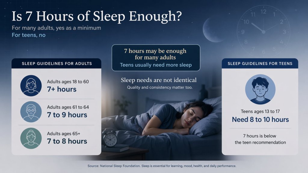 Is 7 Hours of Sleep Enough? What Adults and Teens Need