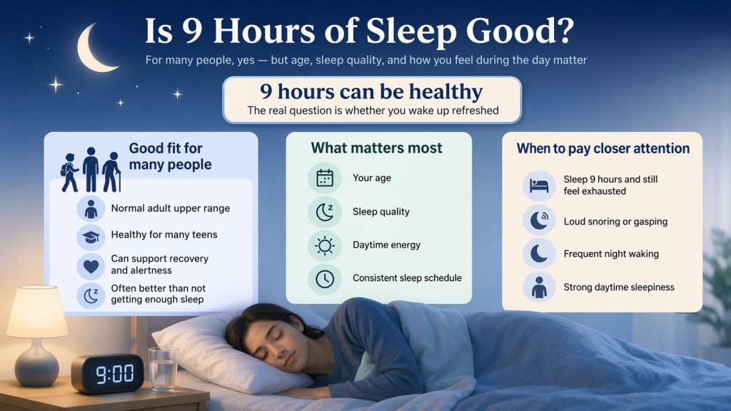 Is 9 Hours of Sleep Good? Benefits, Age Guide & Warning Signs