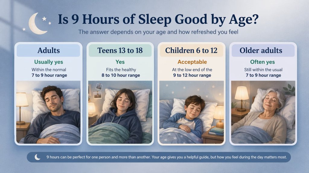 Is 9 Hours of Sleep Good by Age?