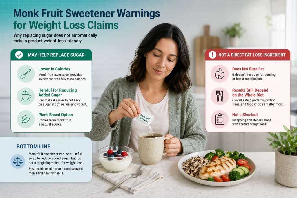 Monk Fruit Sweetener Warnings for Weight Loss Claims
