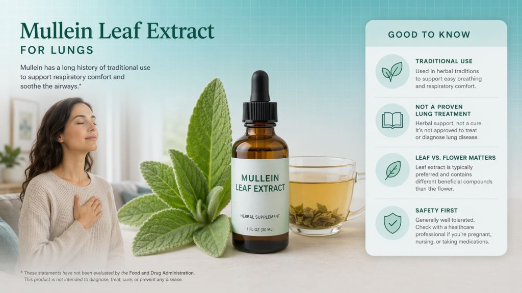 Mullein Leaf Extract for Lungs: Benefits, Evidence, and Safety