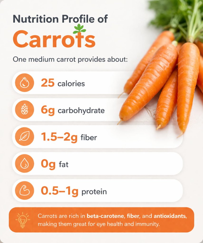 Nutrition profile of carrots