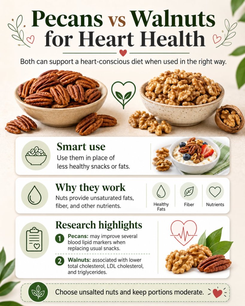 Pecans vs Walnuts for Heart Health