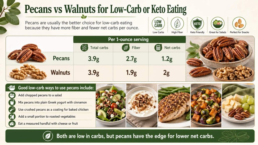 Pecans vs Walnuts for Low-Carb or Keto Eating