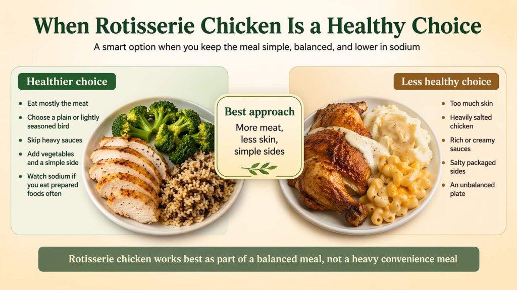 Quick Answer: When Rotisserie Chicken Is a Healthy Choice