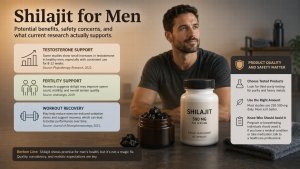 Shilajit for Men: Benefits, Safety, Side Effects, and Risks