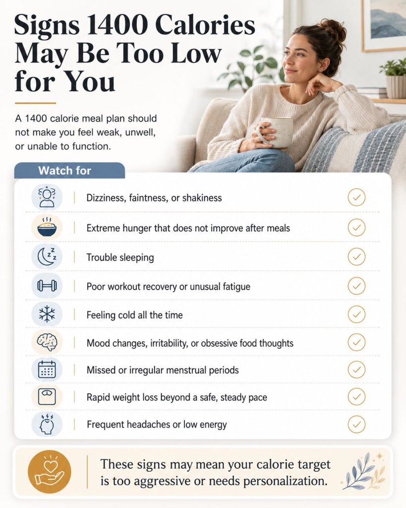 Signs 1400 Calories May Be Too Low for You
