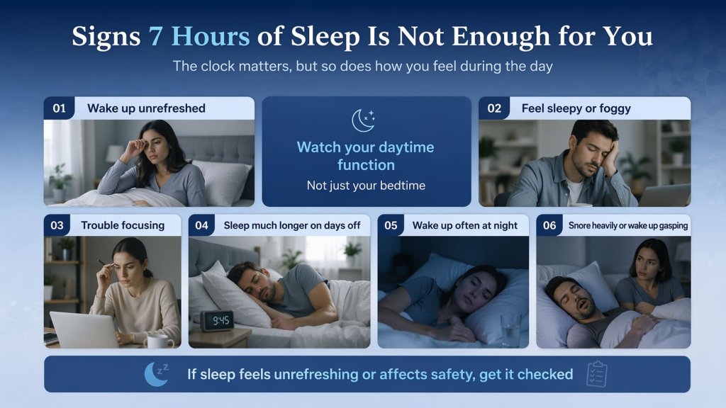 Signs 7 hours is not enough for you