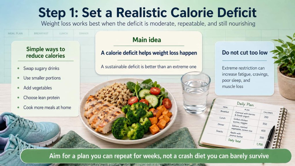 Step 1: Set a Realistic Calorie Deficit