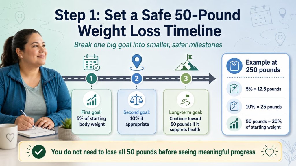 Step 1: Set a Safe 50-Pound Weight Loss Timeline