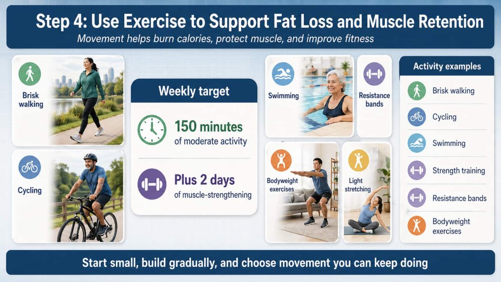 Step 4: Use Exercise to Support Fat Loss and Muscle Retention