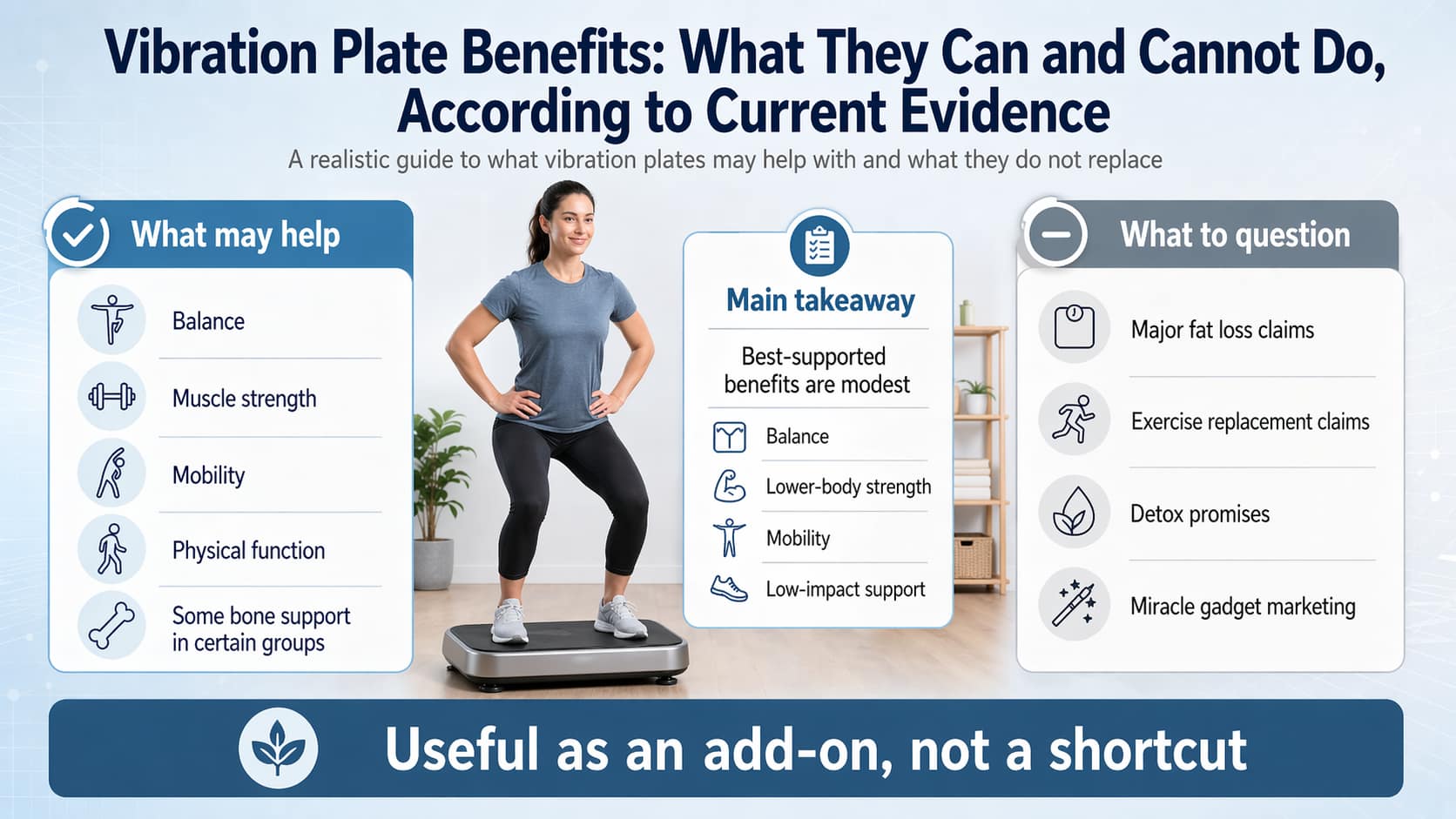 Vibration Plate Benefits: What Works and What Does Not