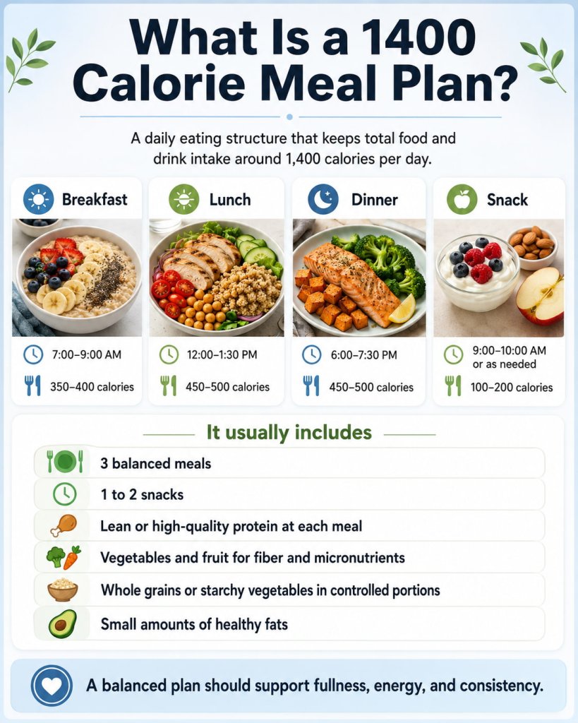 What Is a 1400 Calorie Meal Plan?