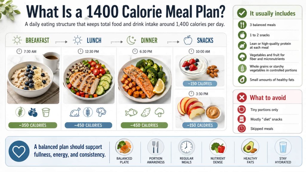 What Is a 1400 Calorie Meal Plan?