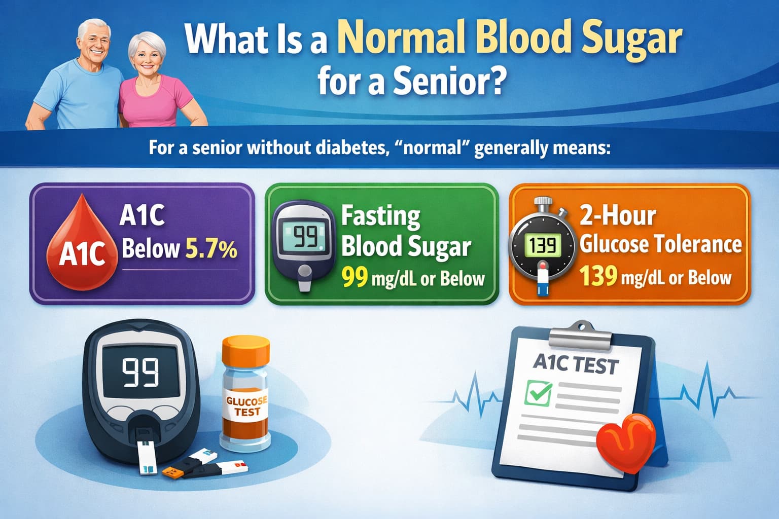 Blood Sugar Chart for Seniors: Normal, Prediabetes, Diabetes, and Safe ...