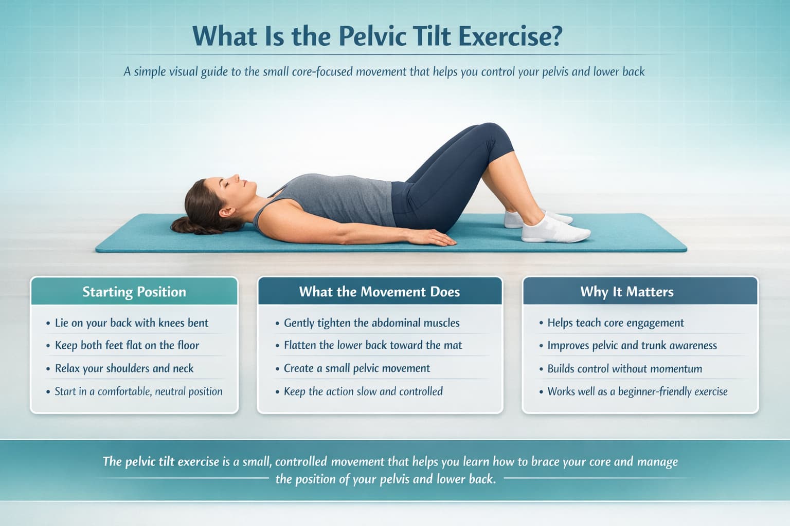 Pelvic Tilt Exercise for Core Strength and Lower Back Support