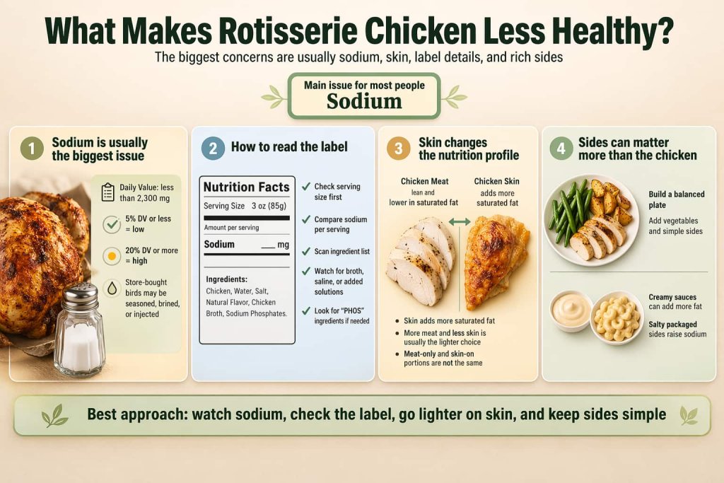 What Makes Rotisserie Chicken Less Healthy?