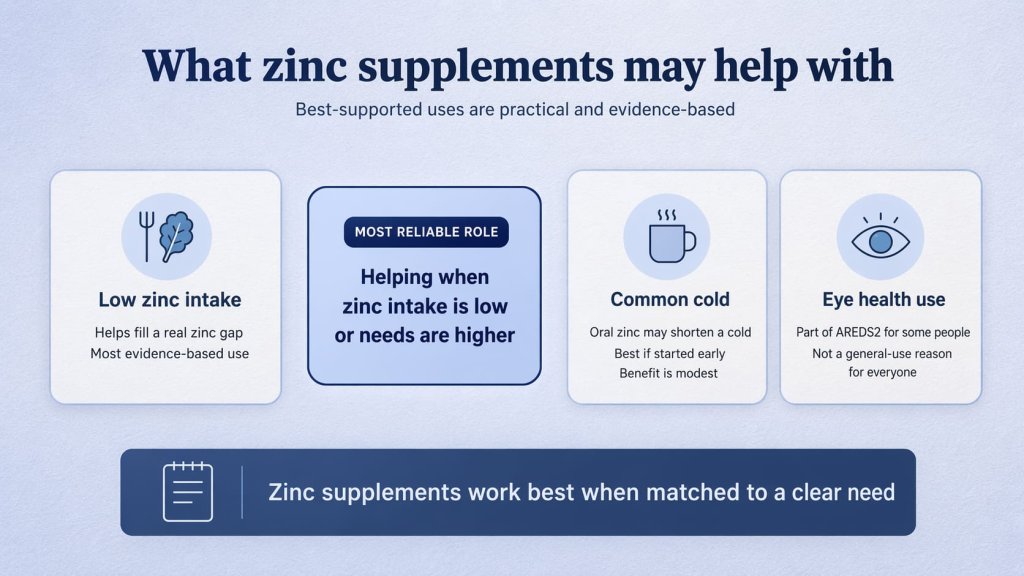 What zinc supplements may help with