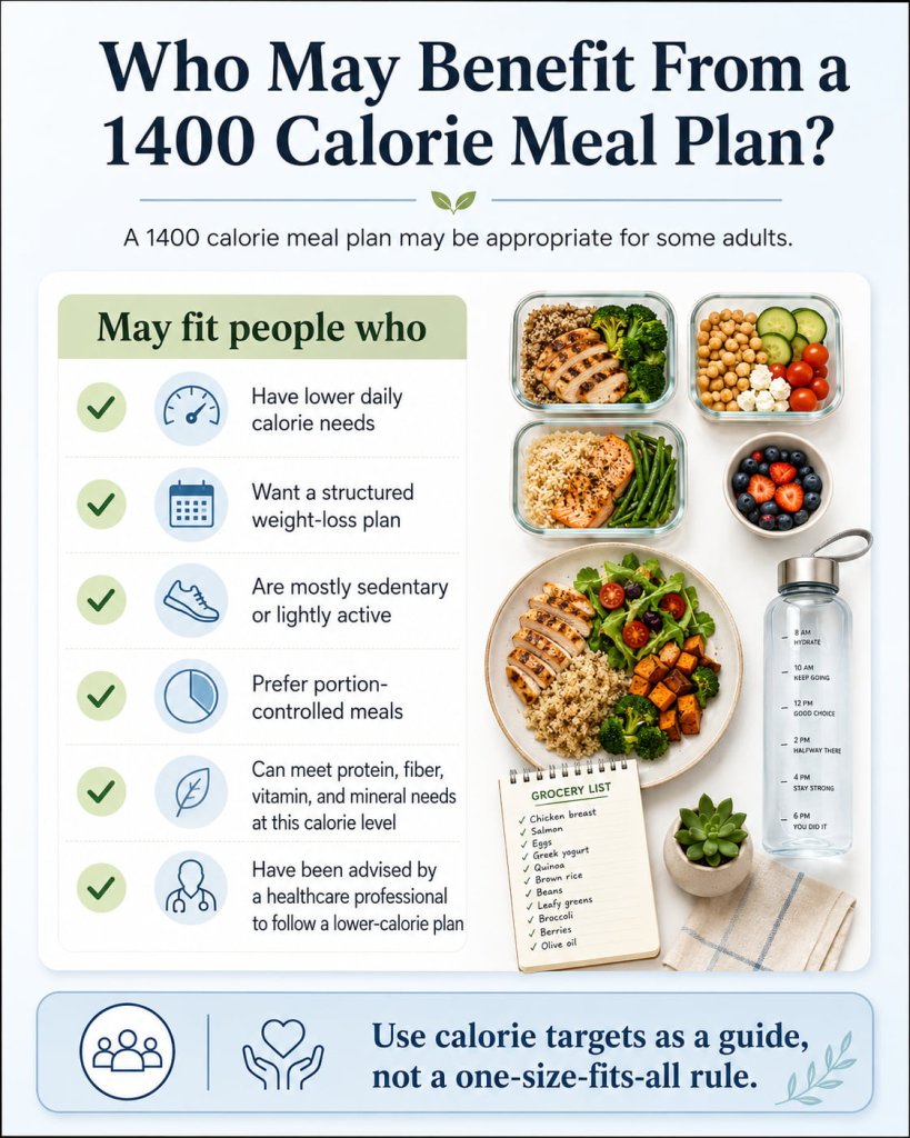 Who May Benefit From a 1400 Calorie Meal Plan?